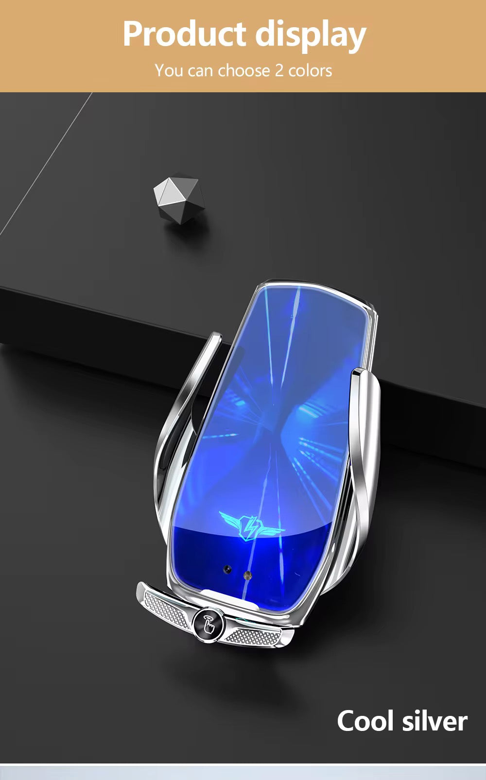 Support de chargeur sans fil universel réglable 3-en-1 à 360 ° Utilisation pour les téléphones portables dans les voitures