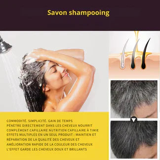 Shampooing d'huile pour éliminer les cheveux et barbes blanche 500ml (demi litre)
