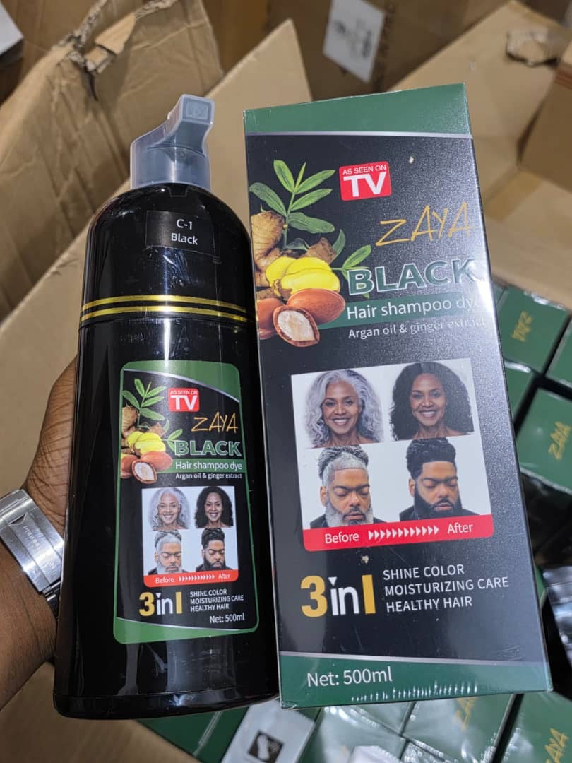 Shampooing d'huile pour éliminer les cheveux et barbes blanche 500ml (demi litre)
