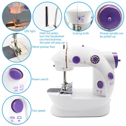 Mini machine à coudre SM-202A