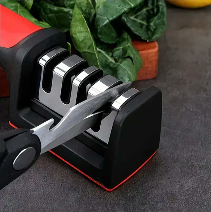 Aiguiseur de couteaux multi fonction en acier inoxydable