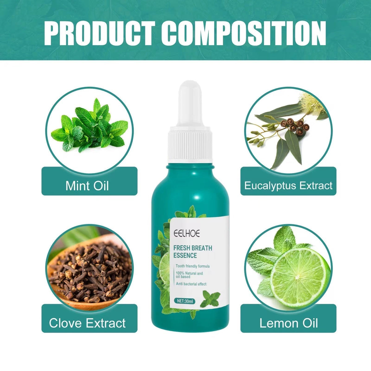 Spray Assainisseur d'Haleine à la Menthe