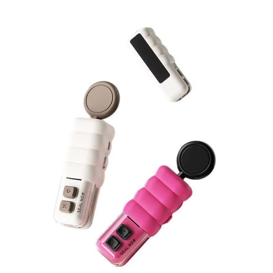 Scelleuse de sacs mini rechargeable, scelleuse thermique 3-en-1 avec ouvre-bouteille et aimant