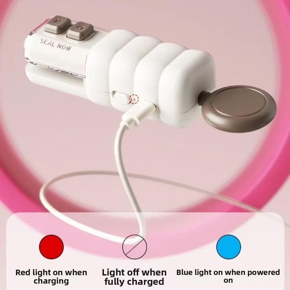 Scelleuse de sacs mini rechargeable, scelleuse thermique 3-en-1 avec ouvre-bouteille et aimant