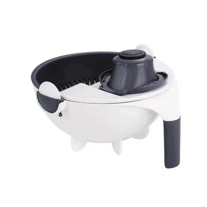 COUPE-LÉGUMES MULTIFONCTION AVEC PANIER ÉGOUTTOIR