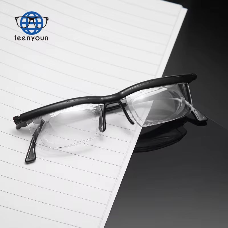 Lunettes à verres ajustables qui permettent de régler la correction visuelle sans ordonnance médicale