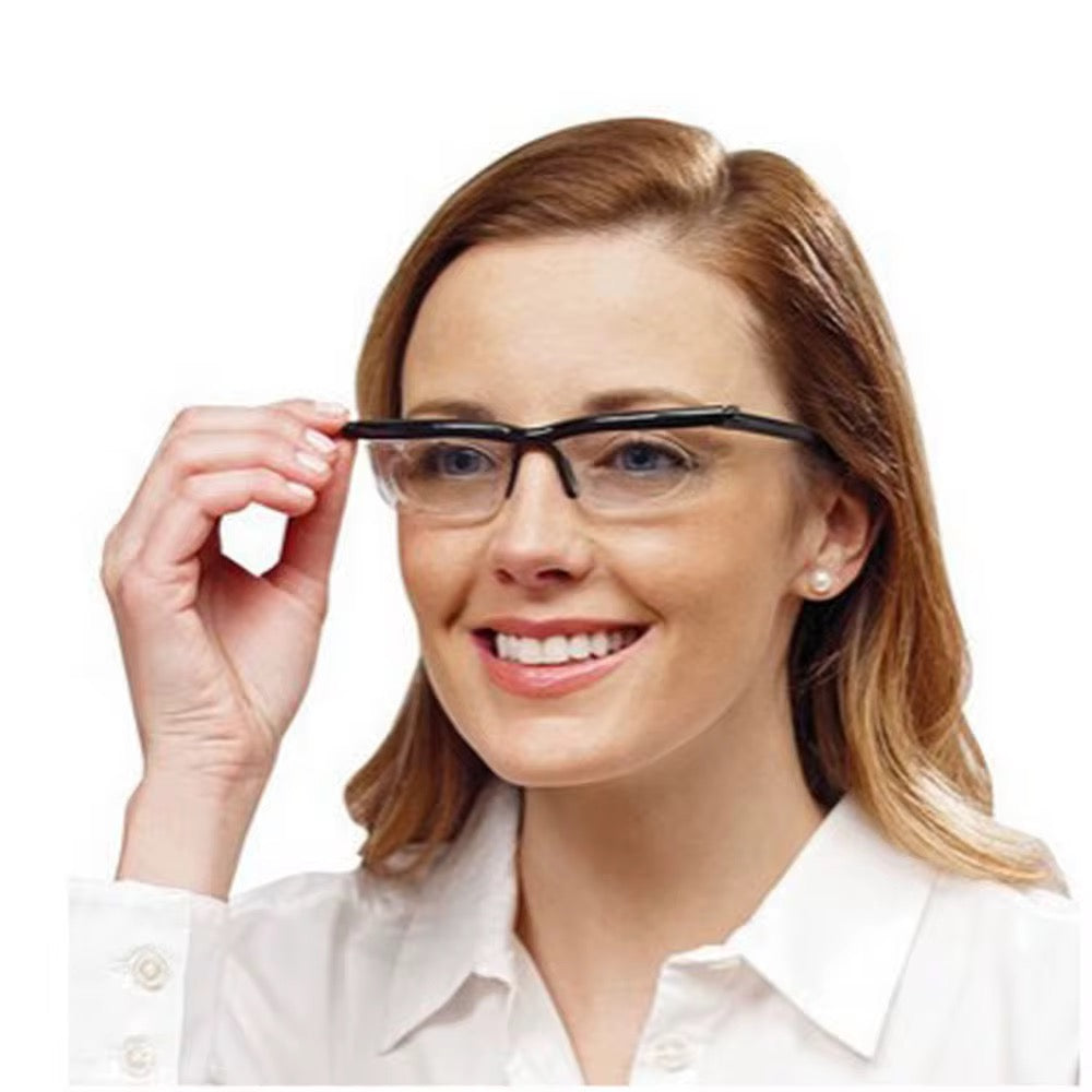Lunettes à verres ajustables qui permettent de régler la correction visuelle sans ordonnance médicale