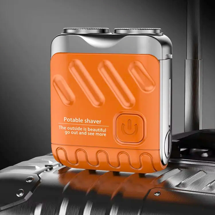 Rasoir Électrique à Double Lame Rotative, Mini Modèle Étanche Rechargeable par USB