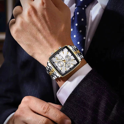 POEDAGAR 866 Nouvelle montre de luxe étanche pour homme Montre à quartz chronographe lumineuse de sport pour hommes Montres pour hommes en acier inoxydable