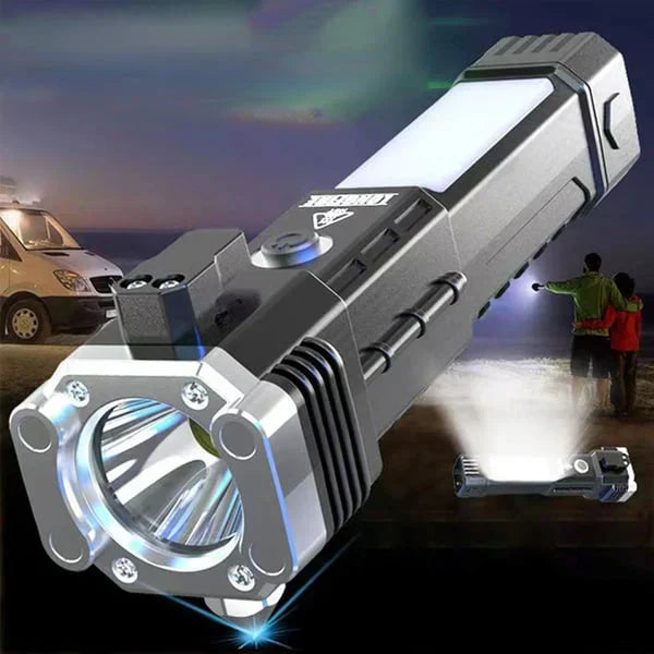 Lampe de poche LED rechargeable super lumineuse portable avec Power bank intégrée