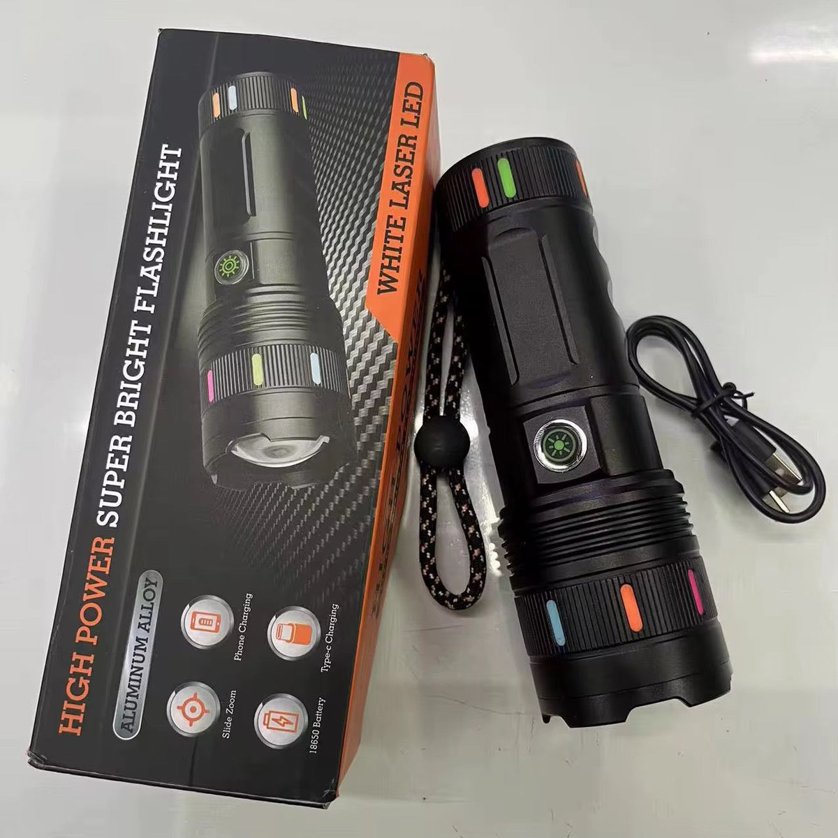 Lampe Torche LED Haute Puissance – White Laser LED
