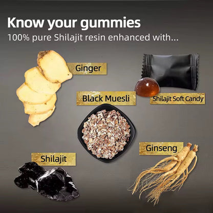 Himalayan Natural Shilajit Gummies – Énergie & Vitalité Naturelle