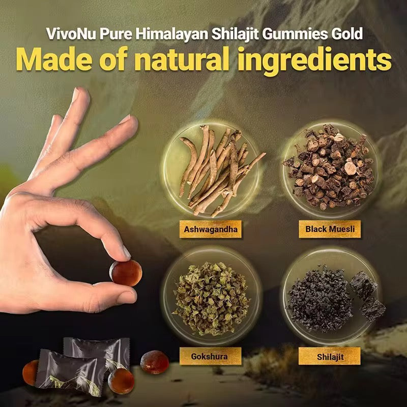Himalayan Natural Shilajit Gummies – Énergie & Vitalité Naturelle