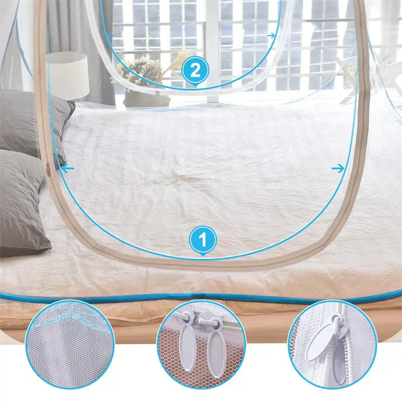 Moustiquaire pliable avec fermetures