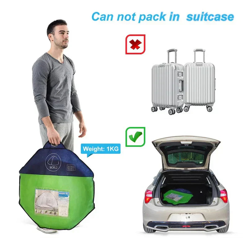 Moustiquaire pliable avec fermetures