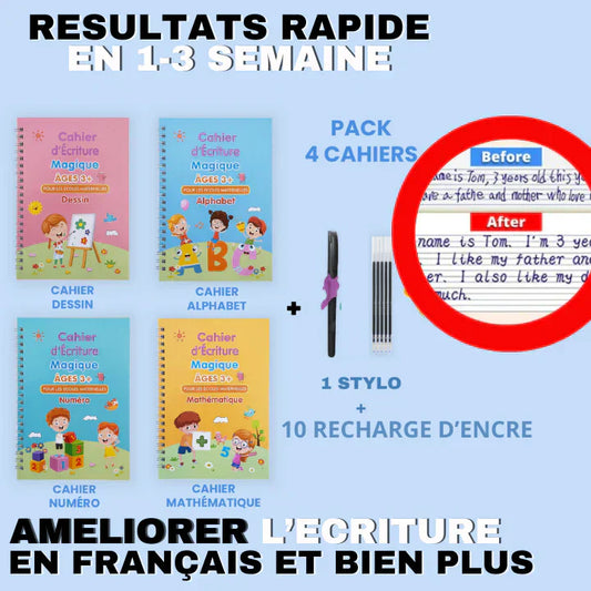 04 Cahiers Magiques- CAALY FORMAT A5 | UNE ECRITURE PARFAITE EN 14 JOURS CHRONO