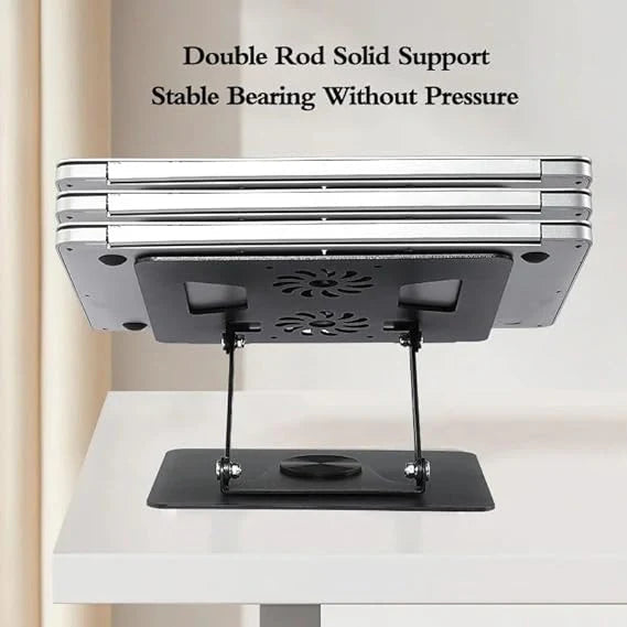 Support pliable pour ordinateur portable rotatif à 360° avec 2 ventilateurs tg