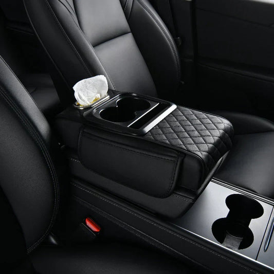 Organiseur Accoudoir Multifonction avec Porte-Gobelet