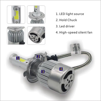 Phares LED De Voiture Ultra Lumineux C6 ORIGINAL