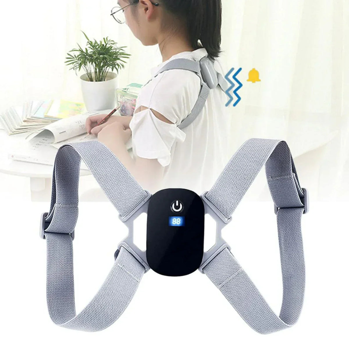 Éducateur de Posture Intelligent à Vibration – Dites Adieu au Mal de Dos en Silence !