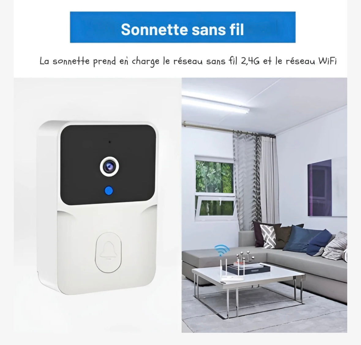Sonnette sans fil avec Caméra