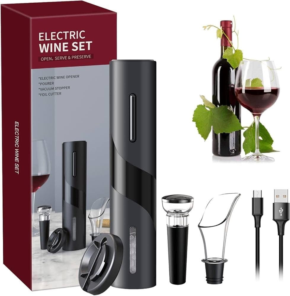 OUVRE VIN RECHARGEABLE AVEC ACCESSOIRES