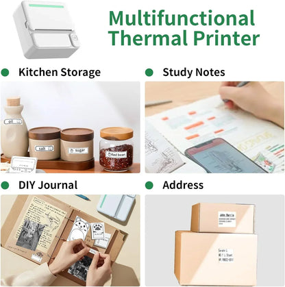 Mini-Imprimante Portable Thermique, Sans Encre