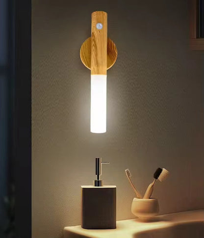 Veilleuse à Détecteur de Mouvement Magnétique Sans Fil LED Intelligente Rechargeable Murale Portable pour Escaliers Intérieurs Chambres et Couloirs