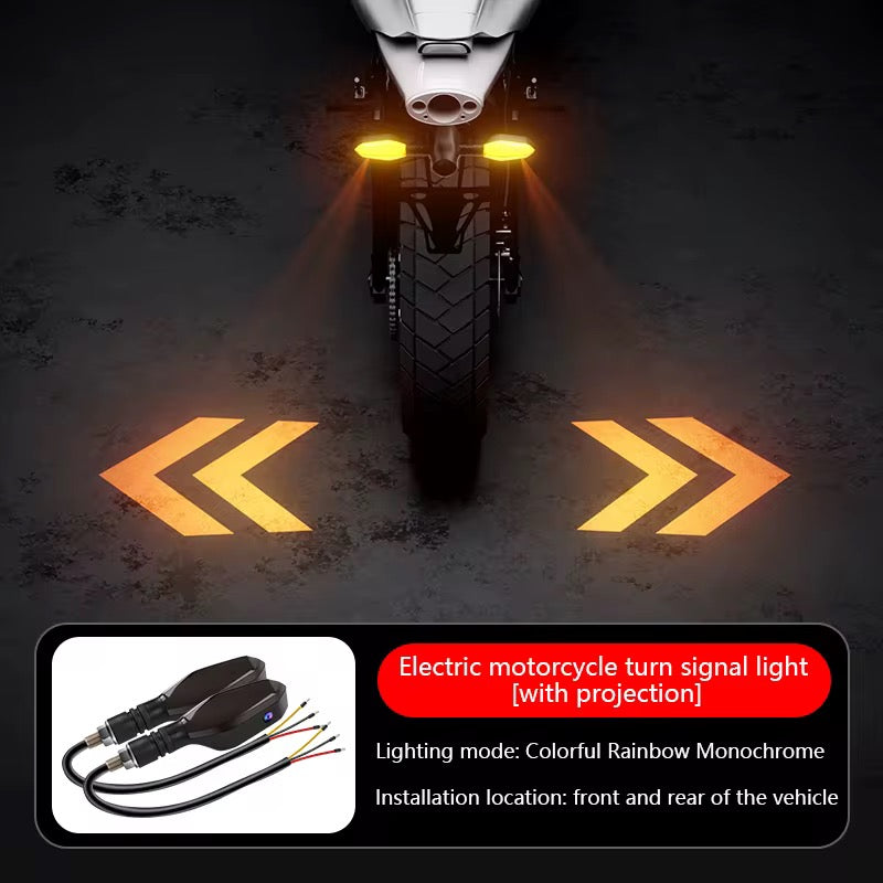 Clignotant LED pour Moto avec Projection au Sol