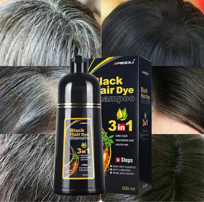 Shampooing d'huile pour éliminer les cheveux et barbes blanche 500ml (demi litre)