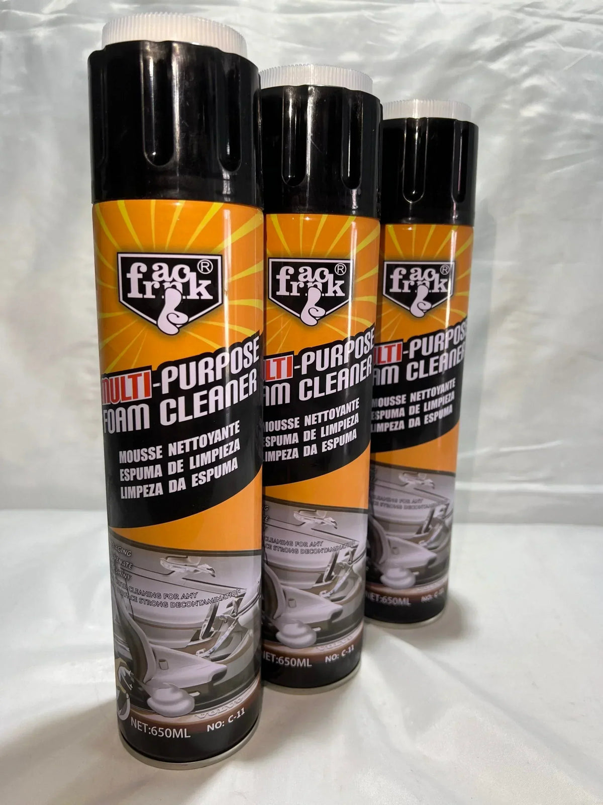 Mousse nettoyante à usages multiples, Spray de nettoyage pour intérieur de voiture et de maisont binin