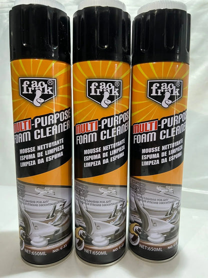Mousse nettoyante à usages multiples, Spray de nettoyage pour intérieur de voiture et de maisont binin