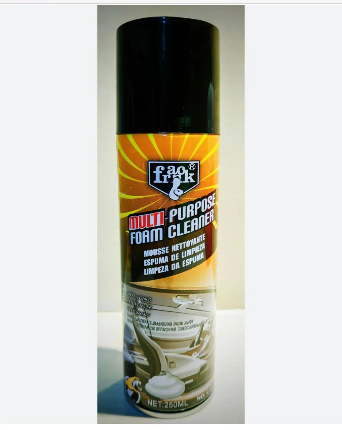 Mousse nettoyante à usages multiples, Spray de nettoyage pour intérieur de voiture et de maisont binin
